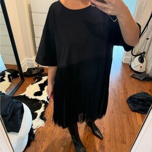Black Fringe Dress